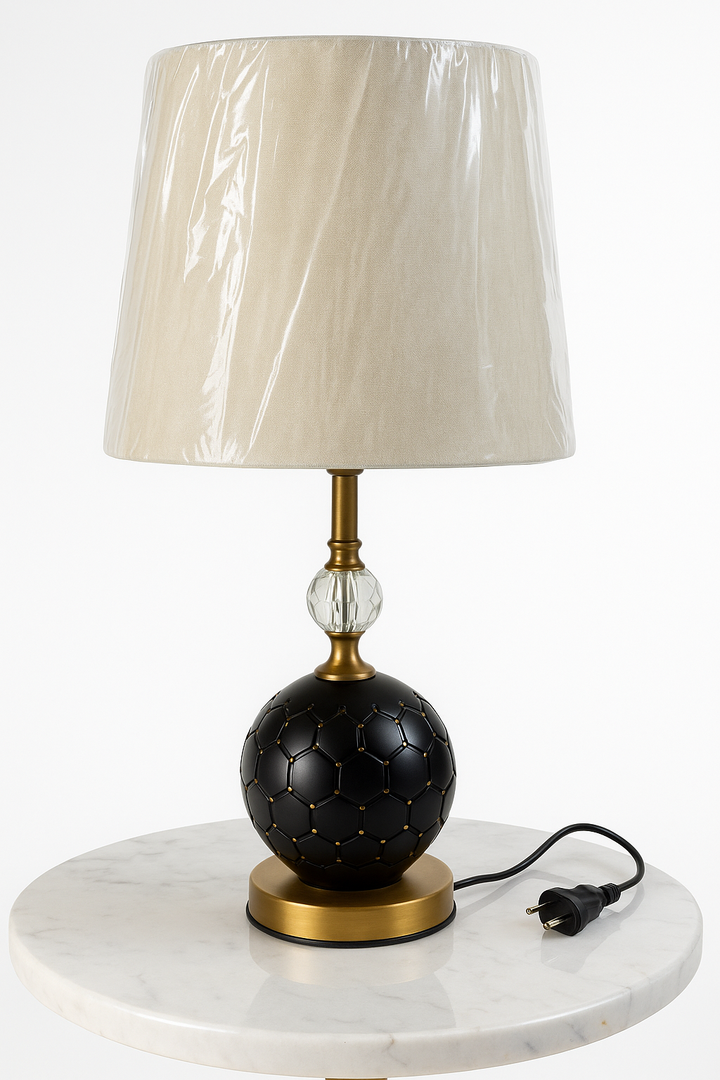 Quilted Sphere Accent Lamp