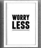 Smile More &amp; Worry Less | Motivational Wall Frame Set Pair Of 2(12x16)